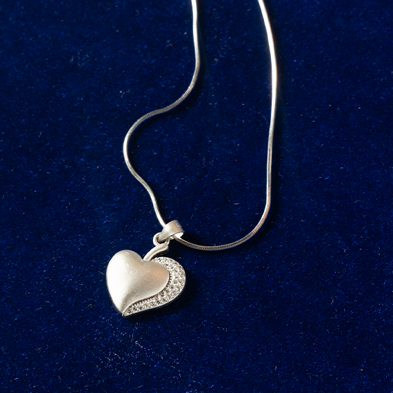 Heart Shaped Silver Pendant