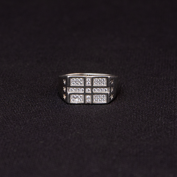 Silver Classic Solitaire Mens Ring